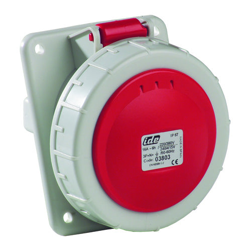 IDE BASE AEREA 3P+N+T 32A 440V 6H ROJO
