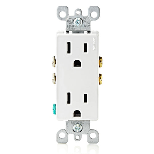 ARROW RECEPTACULO DUPLEX DECORATOR 2P3H 15A 125V NEMA 5-15 BLANCO