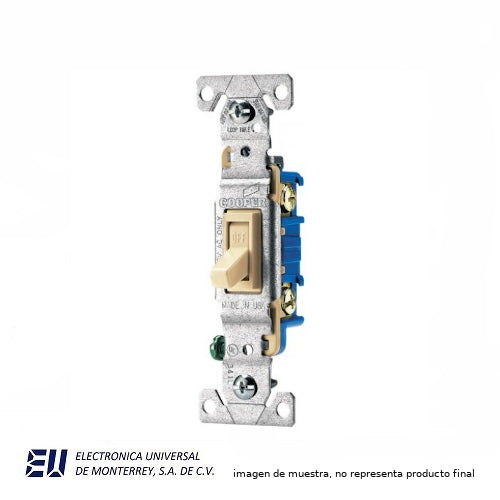 ARROW INTERRUPTOR SENCILLO ATERRIZADO MARFIL 15A 120 V