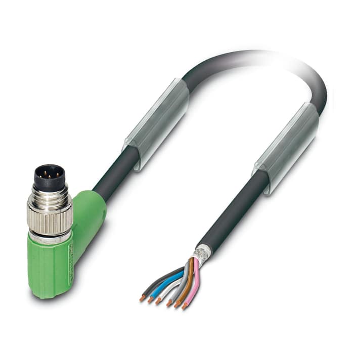 PHOENIX CONTACT CABLE M8 6P MACHO CODO 5MTS 6HILOS PUR