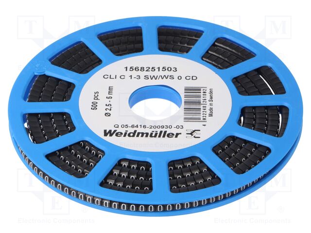 WEIDMULLER MARCACABLE RL 500PZ 10-18 AWG CLI C 1-3 SW/WS 0 CD