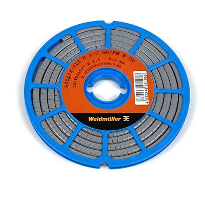 WEIDMULLER MARCACABLE RL 500PZ 10-18 AWG CLI C 1-3 GR/SW 8 CD