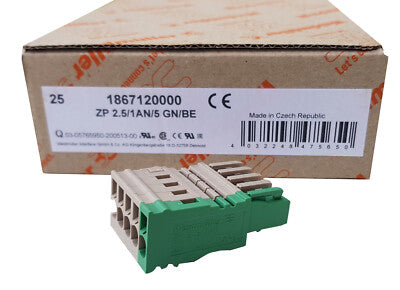 WEIDMULLER CONECTOR RAPIDO CLEMA SERIE Z ZP 2.5/1AN/5 GN/BE — Dimeint.com