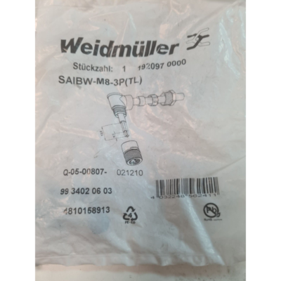 WEIDMULLER CONECTOR HEMBRA SAIBW-M8-3P(TL)