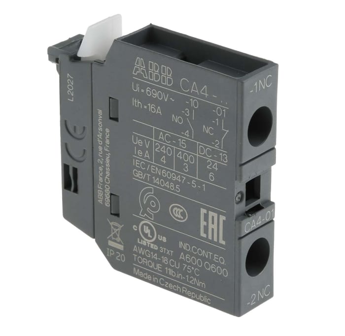 ABB CA4-01 AUXILIARY CONTACT BLOCK