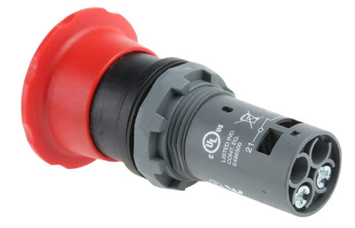 ABB CE4T-10R-01 BOTON HONGO PARO EMERG. ROJO GIRAR/RESTABLECER NO ILUM40MM INCLUYE 1NC . SERIE COMPACTA