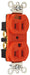 HUBBELL CONTACTO DUPLEX 15A 125VAC NARANJA