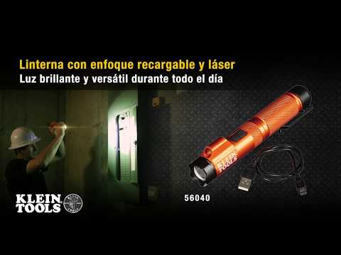 KLEIN LINTERNA CON ENFOQUE RECARGABLE Y LASER