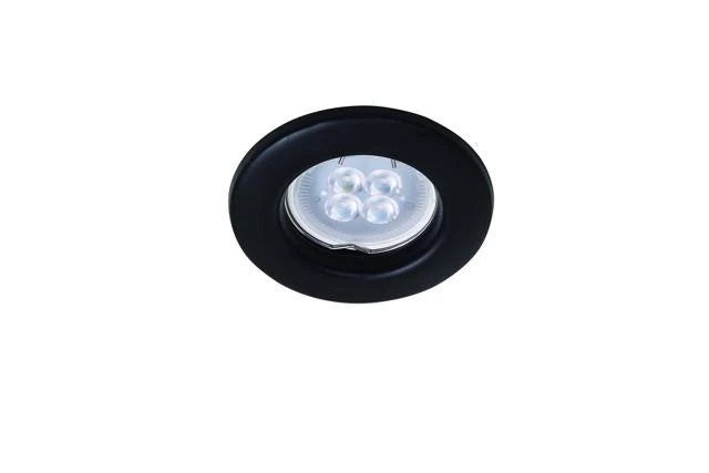 TECNOLITE EMP. FIJO LISO REDONDO P/MR16 NEGRO