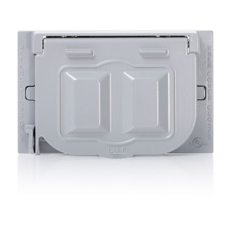LEVITON CUBIERTA P/INTEMPERIE P/RECEPTACULO ICFTO DECORA GRIS