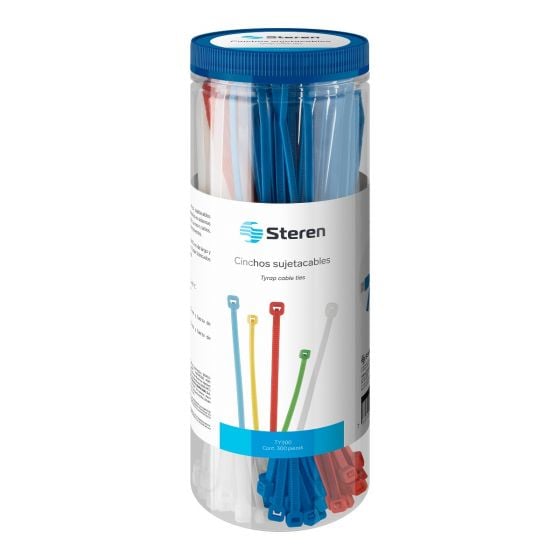 STEREN ESTUCHE DE 300 CINCHOS NYLON DE COLORES