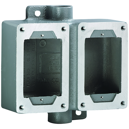 HUBELL SWB Series - Feed-Thru Double-Gang Device Body- Hub Size 3