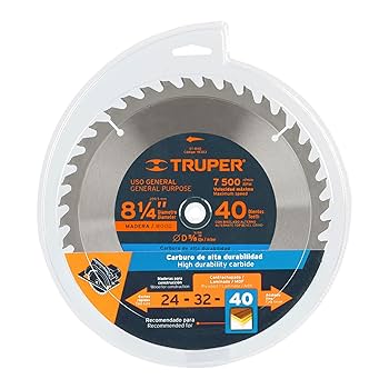 TRUPER SIERRA P/MADERA 24 DIENTES/CARBURO-7 1/4