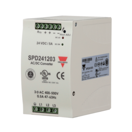 SWITCHING POWER SUPPLY 24VDC 120W BI-PHASE