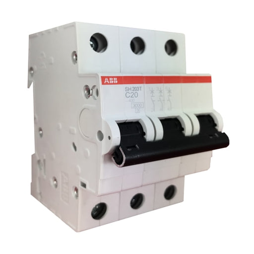 ABB INT TERMOMAGNETICO RIEL DIN SH203-C20 440VCA 3P 20A 6KA