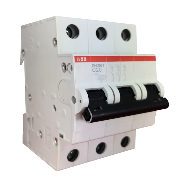 ABB INT TERMOMAGNETICO RIEL DIN SH203-C20 440VCA 3P 20A 6KA