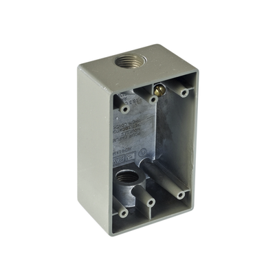 RAWELT CAJA RECT INTEMPERIE RR 19.05 3/4" 3 BOCAS