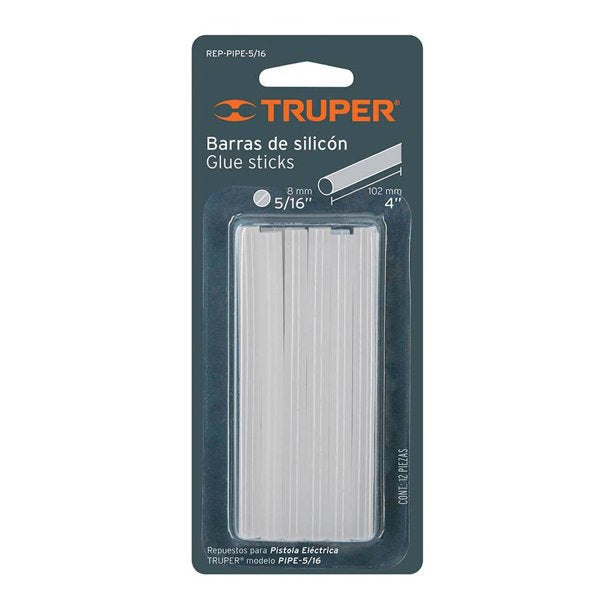 TRUPER REPUESTO BARRAS DE SILICON 5/16 12PZS