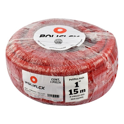 POLIFLEX ROJO TRICAPA CON GUIA 1 (25mm) POR METRO