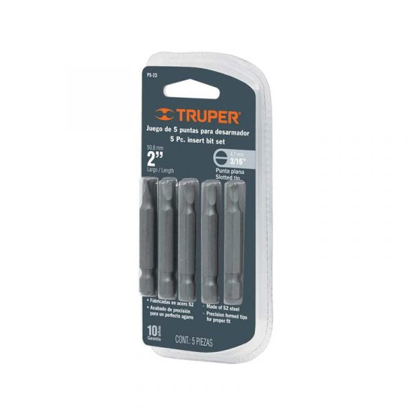 TRUPER PUNTAS D/DESARMADOR PHILLIPS#2 2  5PZS