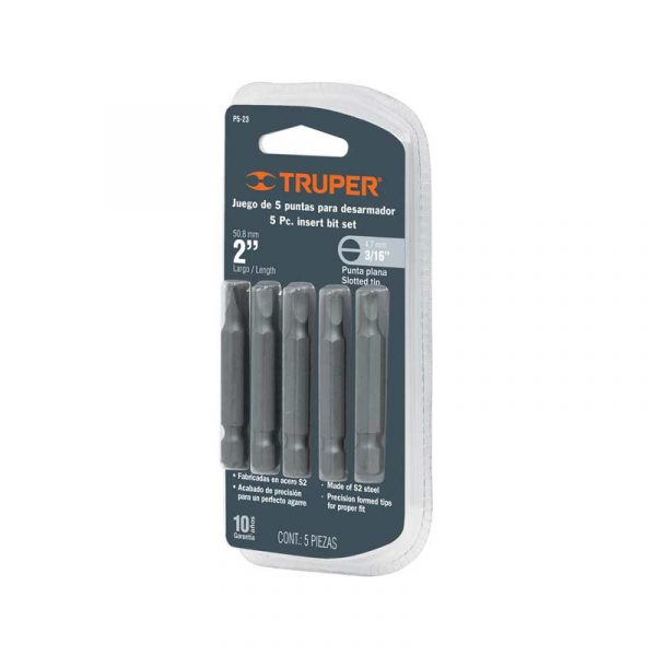 TRUPER PUNTAS D/DESARMADOR PHILLIPS#2 2  5PZS