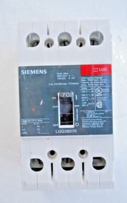 INT AUT LGG3B070L  UL489 3 P lN= 70A  600Y/347V AC  65 kA A 480 V  25 kA A 600 Y/347 V