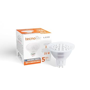 TECNOLITE FOCO MR16 LED 3W AZU