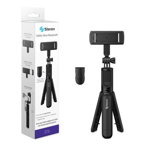 STEREN SELFIE STICK BLUETOOTH CON TRIPIE