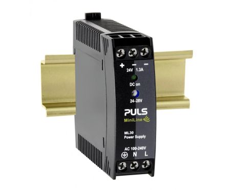 PULS MINILINE POWER SUPPLY 100-240VAC /24-28VDC 30W 1.3A