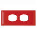 LEVITON PLACA P/CONTACTO DUPLEX CON LEYENDA EMERGENCY ROJA