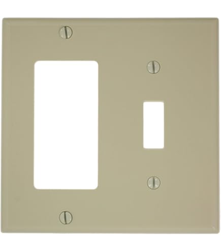LEVITON PLACA DECORA 1 UNIDAD NYLON MARFIL