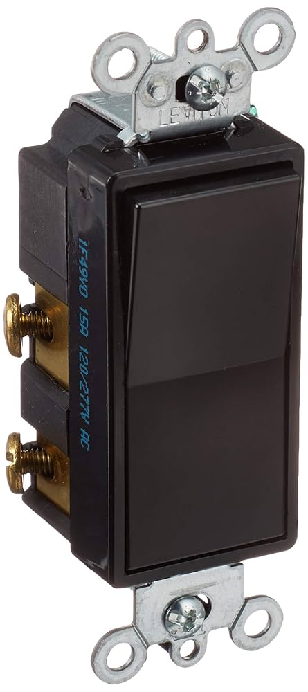 LEVITON INTERRUPTOR 3 VIAS SILENCIOSO 15A-120/277V DECORA NEGRO S