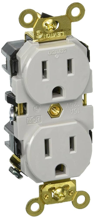 LEVITON CONTACTO DUPLEX 15A 125VAC GRIS