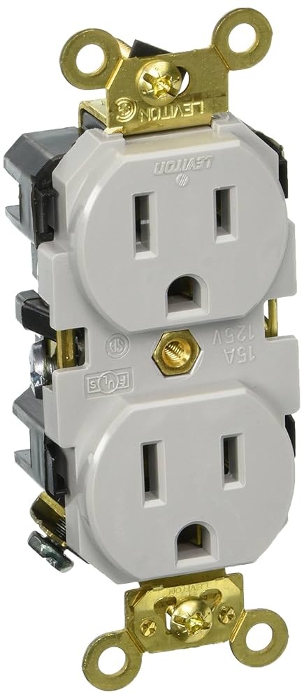 LEVITON CONTACTO DUPLEX 15A 125VAC GRIS
