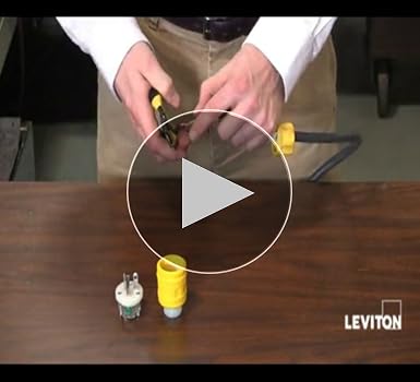 LEVITON TOMA RECTA 2P+T 15A 125VAC 5-15R IP67 AMARILLO WETGUARD