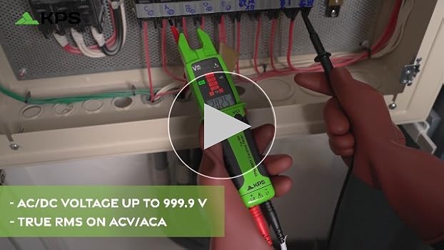 KPS AMPERIMETRO PINZA 1000A AC VOLT AC/DC TRMS TEMPERATURA