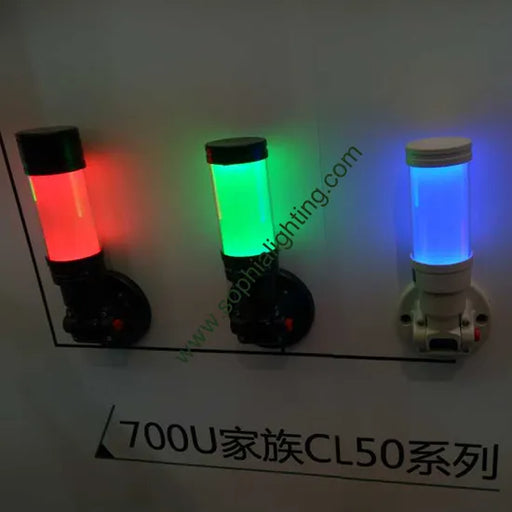 BANNER LAMPARA LUMINOSA ROJO-VERDE-AMBAR Y BUZZER 24 VDC