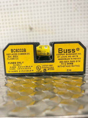 BUSSMANN BASE PORTAFUSIBLE 3P 30A 600