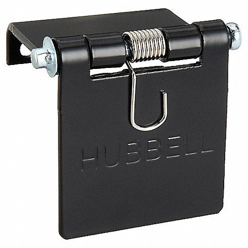 HUBBELL CUBIERTA CON ACCION DE RESORTE NEGRO
