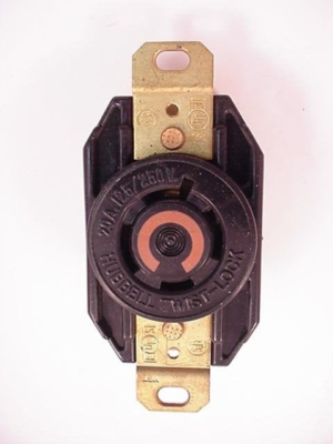 HUBBELL RECEPTACULO NYLON 15A 125/250