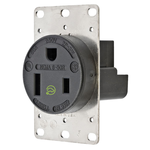 HUBBELL RECEP ENT RECTA FENOLICO 2P3 H 50A 250V