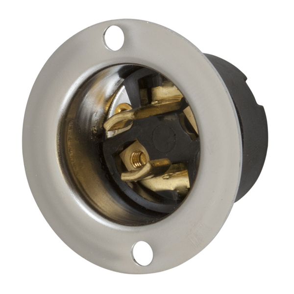 HUBBELL INLET TWIST 15A 125V 2P2H ML-1P NO POLAR