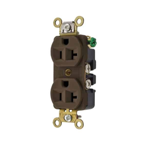 HUBBELL RECEP DPLX E.R. IND 2P3H 20A125V BR