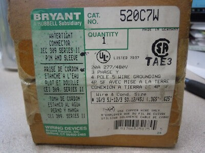 HUBBELL CONECTOR PIN Y SLEEVE 4P 5H 30A 480V IP67