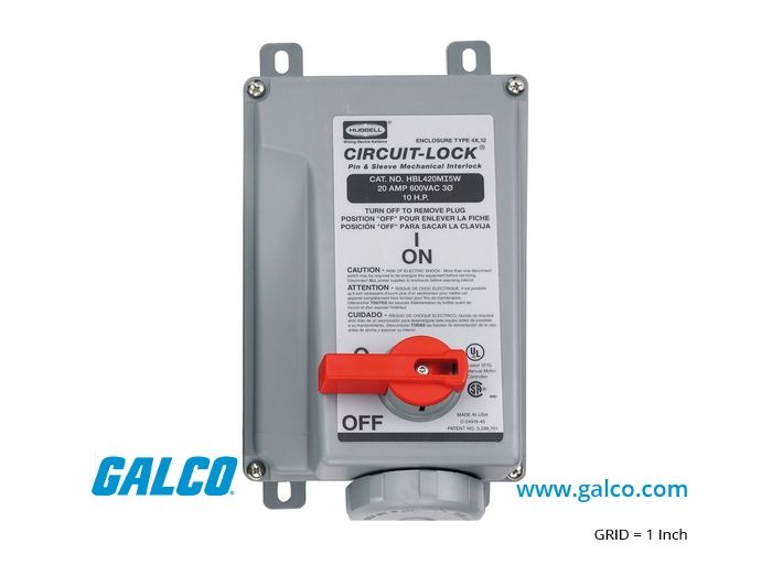 HUBBELL PS IEC MECHINT 3P 4W 20A 3P 600V W/T