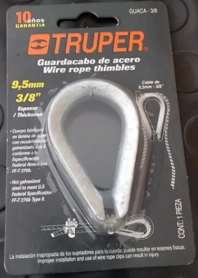 TRUPER GUARDACABO DE ACERO DE 3/8