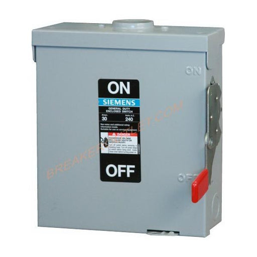 SIEMENS INT DE SEGURIDAD S/PORTAFUS 3X30A 240VAC NEMAA3R SER NORM