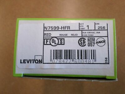 LEVITON ICFT GDO HOSPITAL SLIM 20AMP 125V ROJO