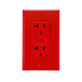 LEVITON RECEPTACULO DPX SMARTLOCK GFCI 20AMP 125V ROJO C/PLACA