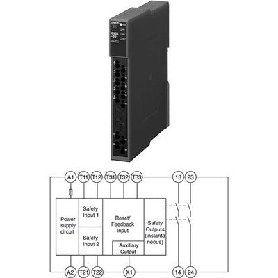 OMRON/STI SAFETY RELAY UNIT 100MA 24VDC